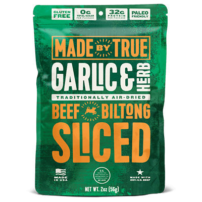 Garlic + Herb Sliced Beef Biltong 2 oz